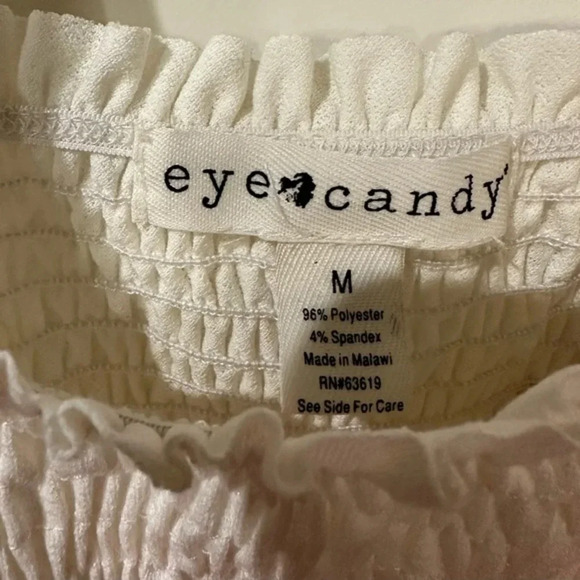NWT Eye Candy Ivory Ruched Tank size medium - Picture 1 of 3